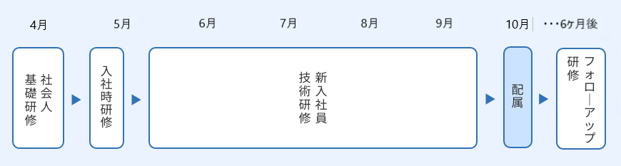 新卒採用向け研修日程